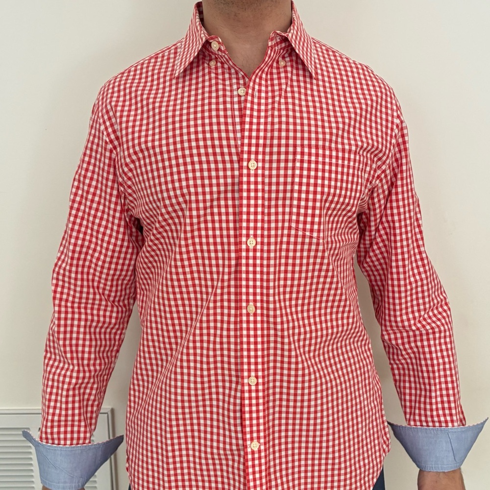 Banana Republic Red Gingham Men's Shirt